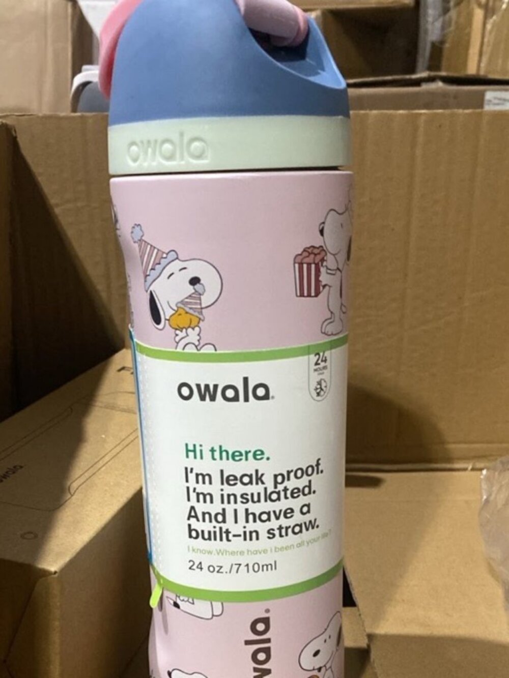 Owala FreeSip Sway Stainless Water Bottle 24 oz Color Pink & Blue